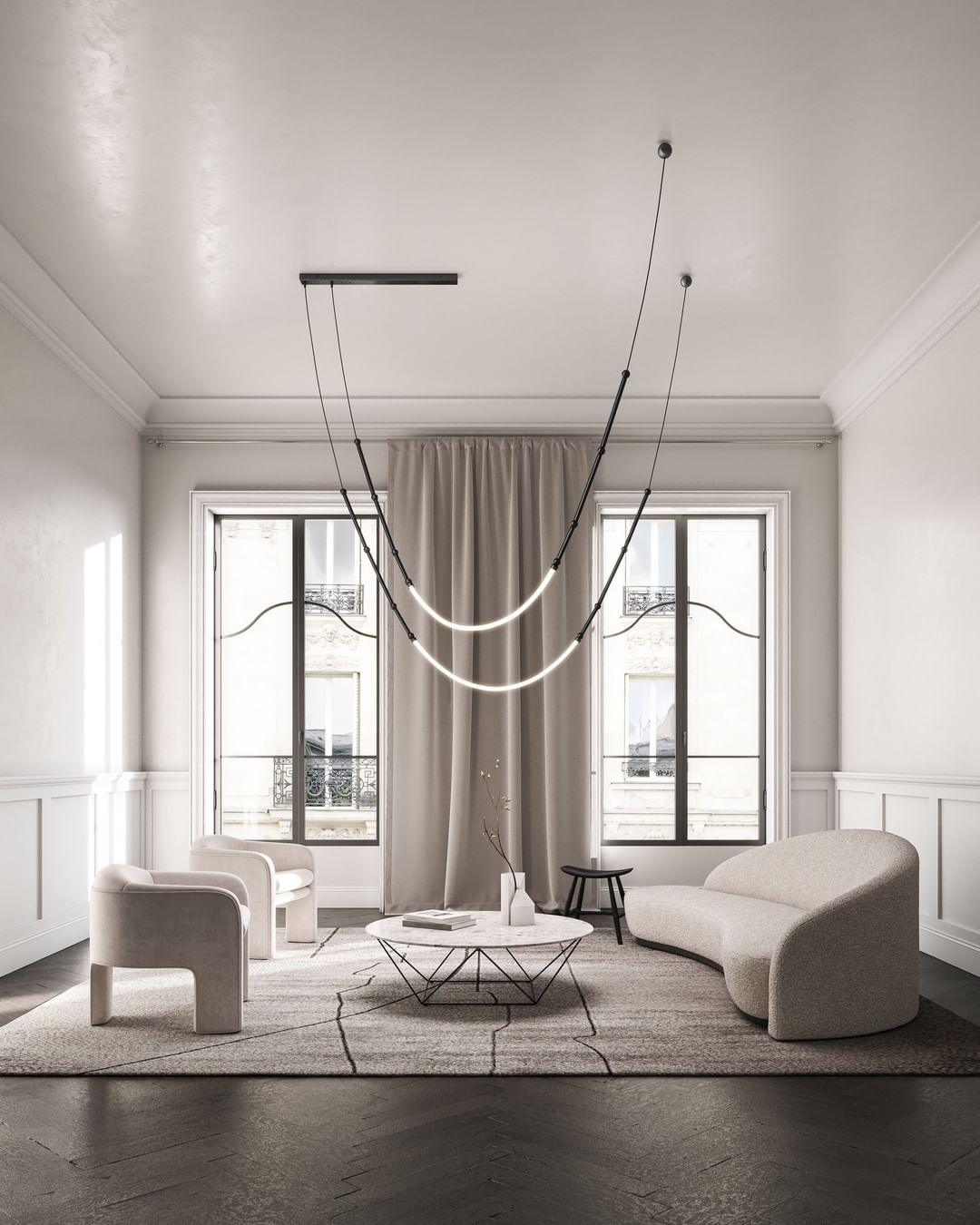 Lustra Chandelier Leda LED Flexible Modern Sculptural - Letslighting