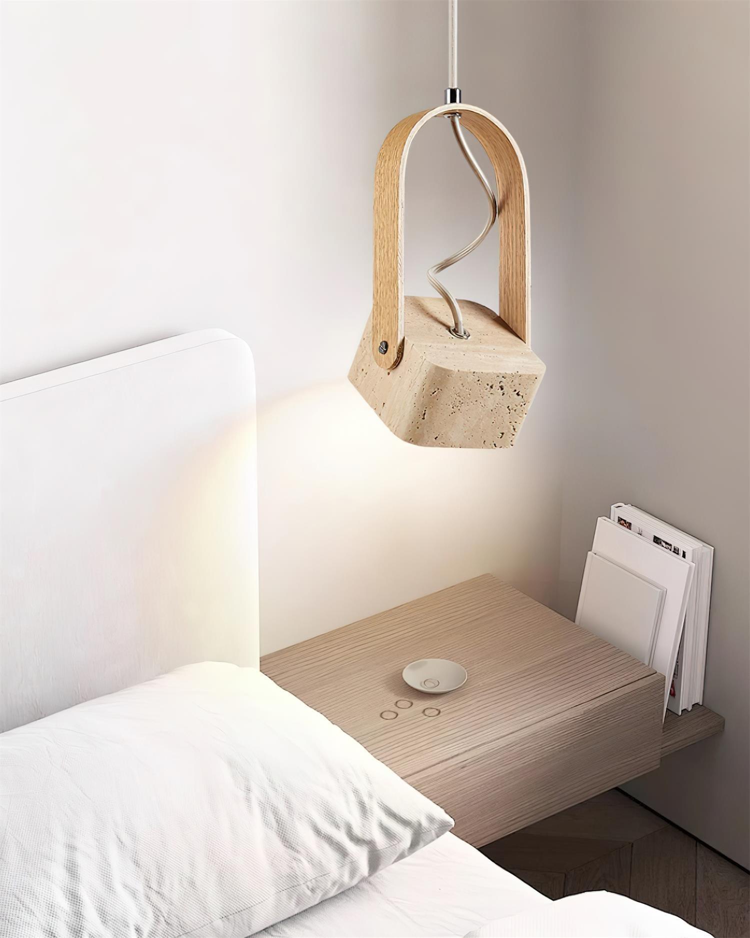Cesta Pendant Light Square Yellow Travertine - Letslighting