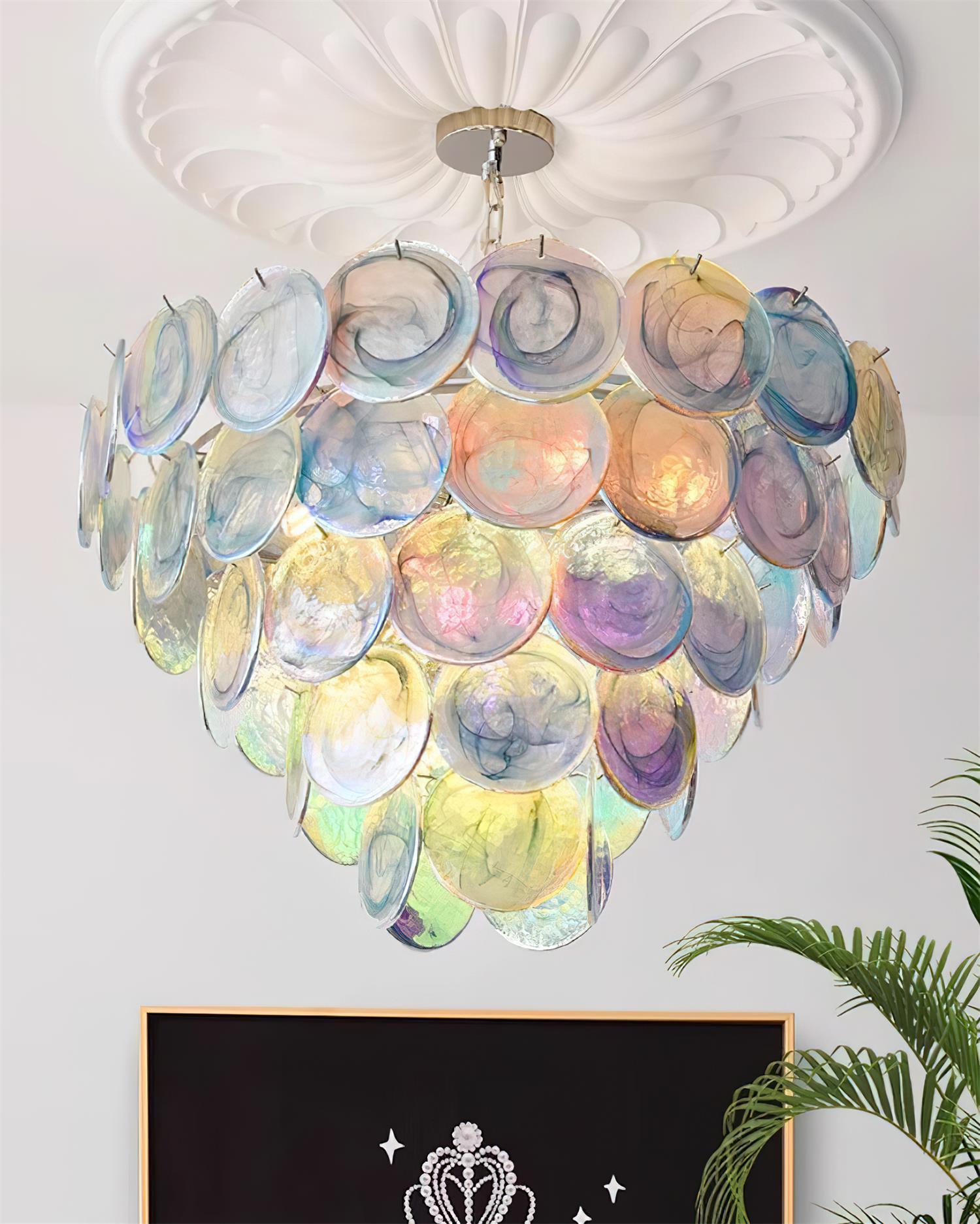 Lelaina Chandelier Hand-Blown Glass Cascade - Letslighting