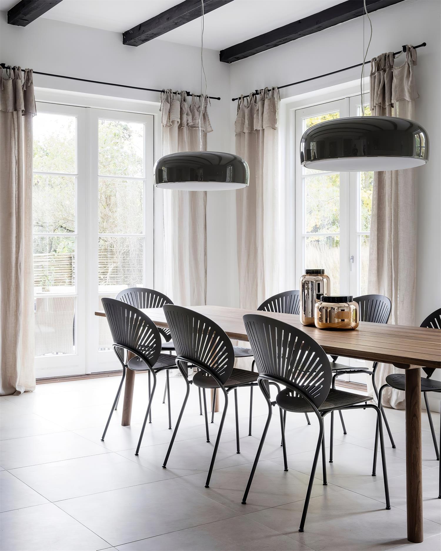 Letifly Pendant Lamp Glossy Black Dome - Letslighting