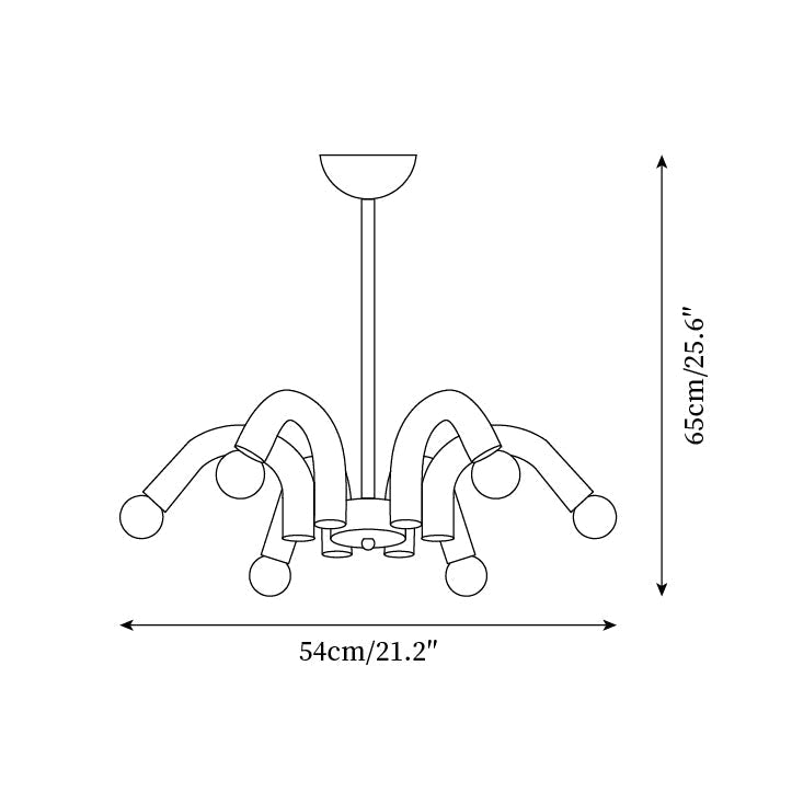 Fivelle Modern Cream Multi-Arm Chandelier - Letslighting