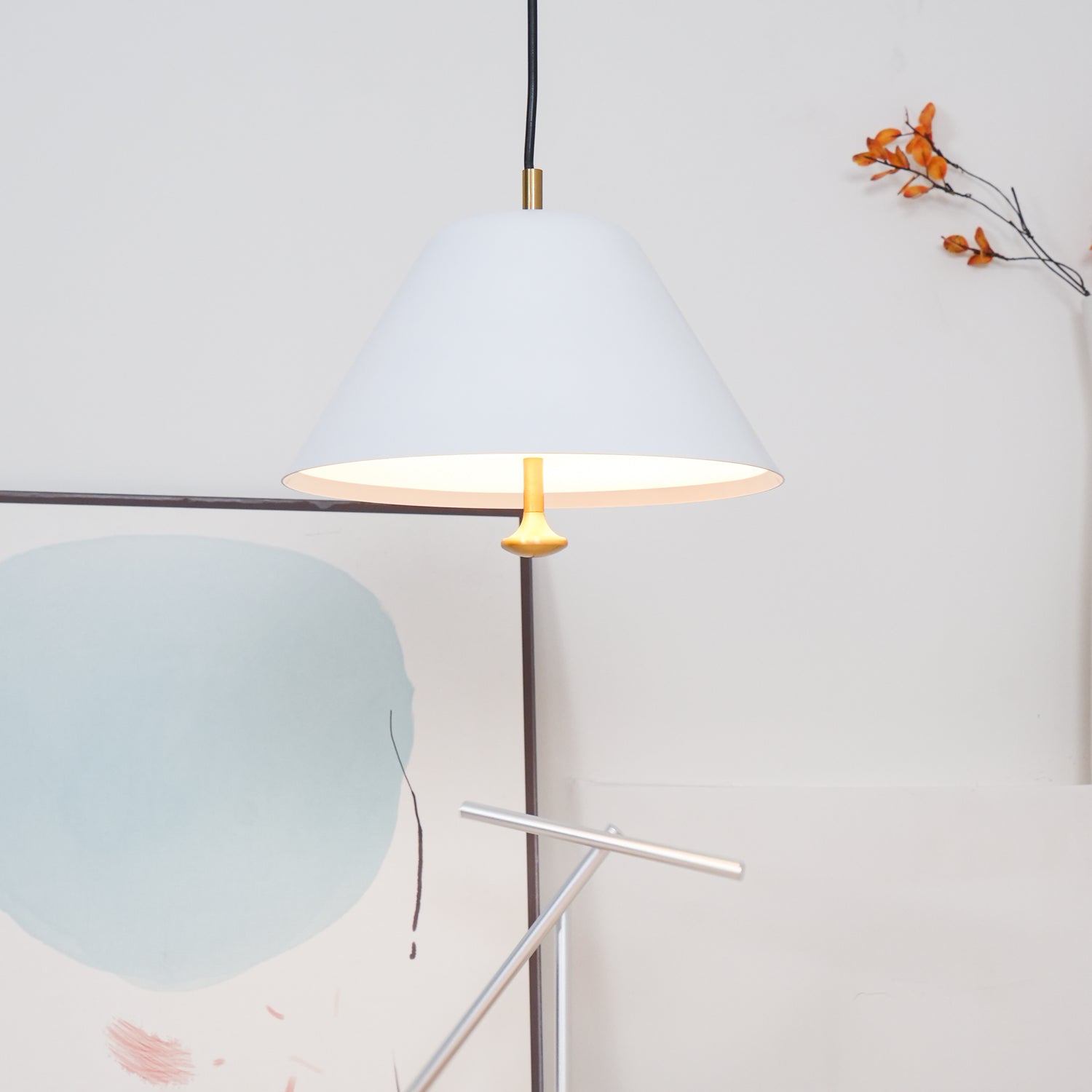 Pendant Lamp Modern Shade in Green and White Minimalist - Letslighting
