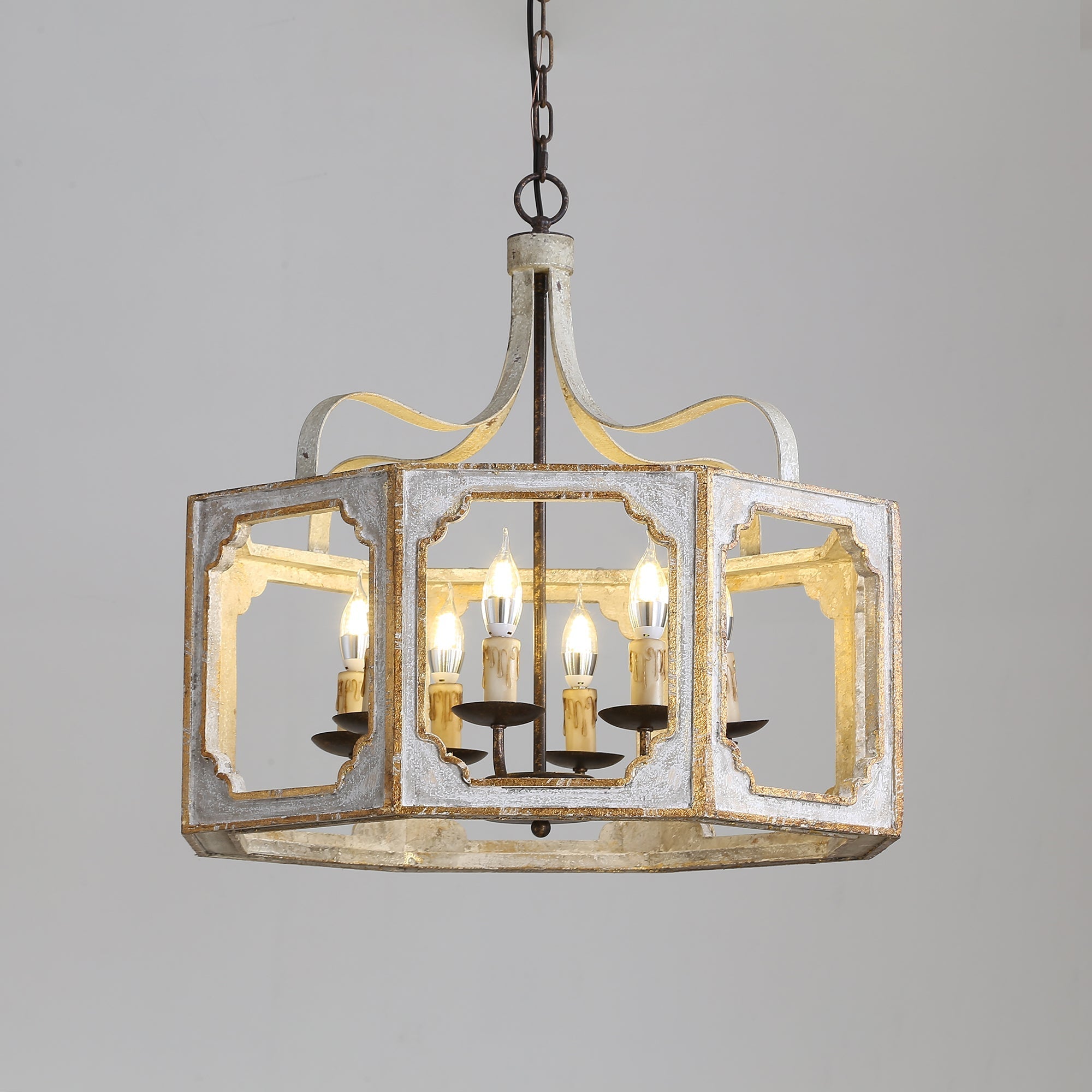 Virinira Individual Creativity Country Wooden Metal Pendant Lamp - Lamp Copper