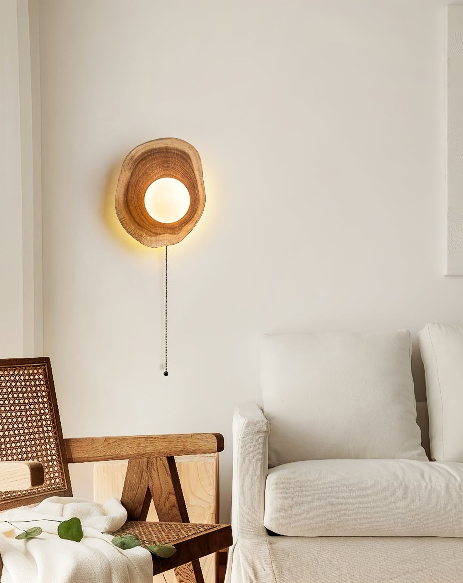 Ligna Moderne Minimaliste Verre Bois Applique Murale Lampe