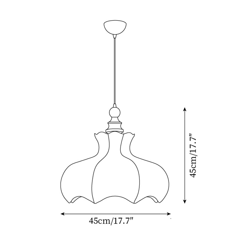 Pendant Lamp and Wood Fabric Vintage Floral Elegant - Letslighting