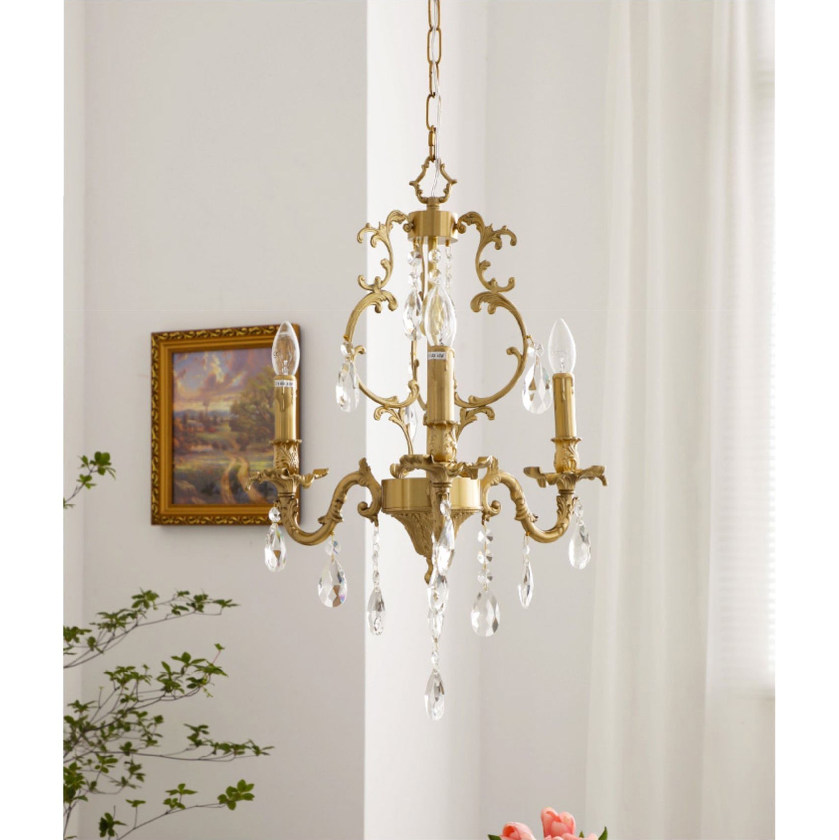 Olrinila Postmodern Luxury Brass Crystal Chandelier - Lamp Copper