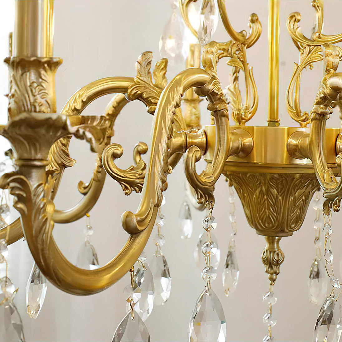 Olrinila Postmodern Luxury Brass Crystal Chandelier - Lamp Copper
