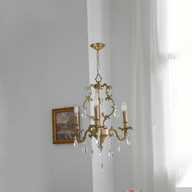 Olrinila Postmodern Luxury Brass Crystal Chandelier - Lamp Copper