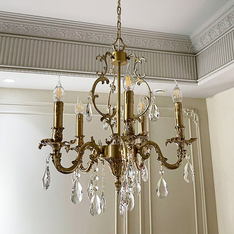 Olrinila Postmodern Luxury Brass Crystal Chandelier - Lamp Copper