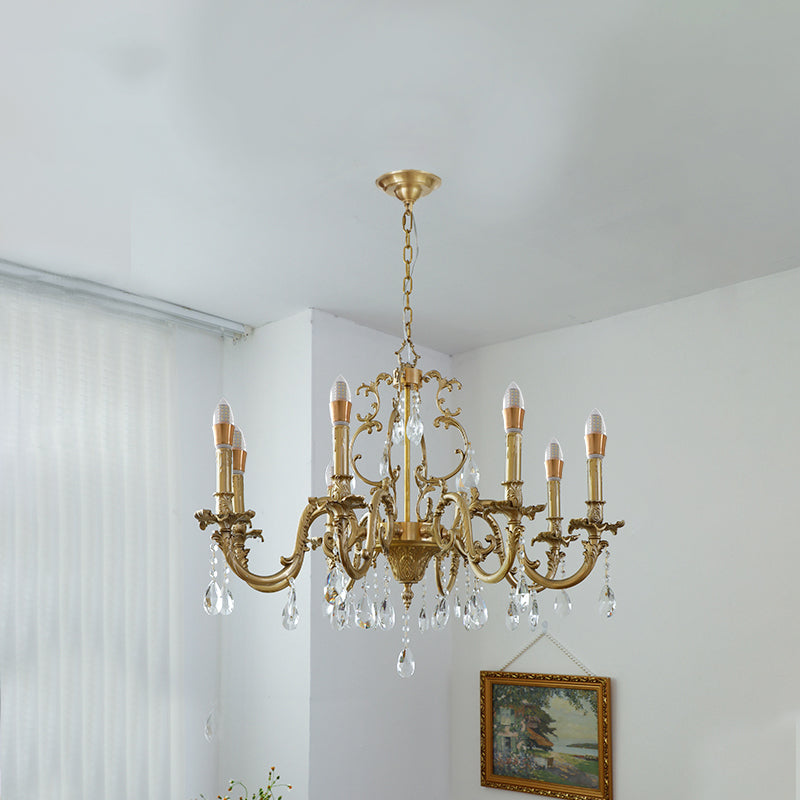 Olrinila Postmodern Luxury Brass Crystal Chandelier - Lamp Copper