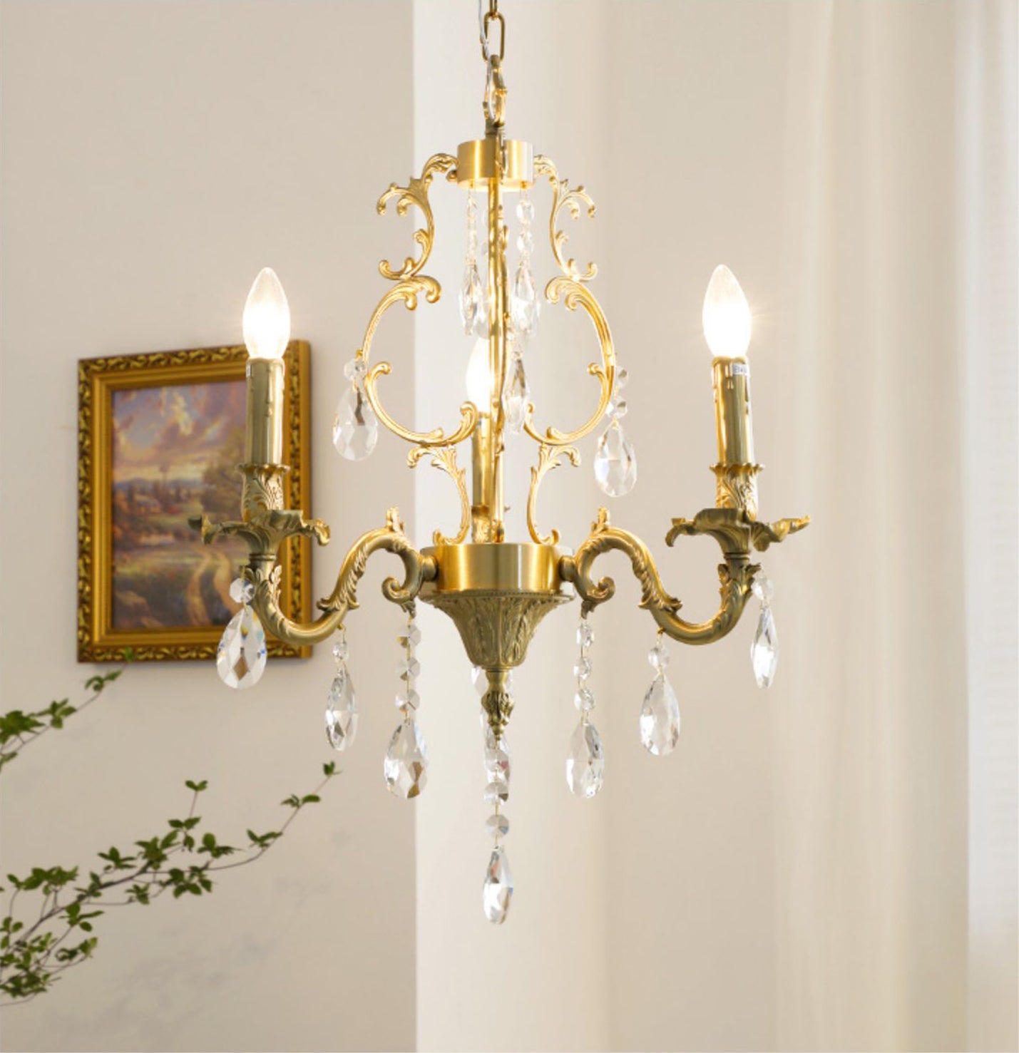 Olrinila Postmodern Luxury Brass Crystal Chandelier - Lamp Copper