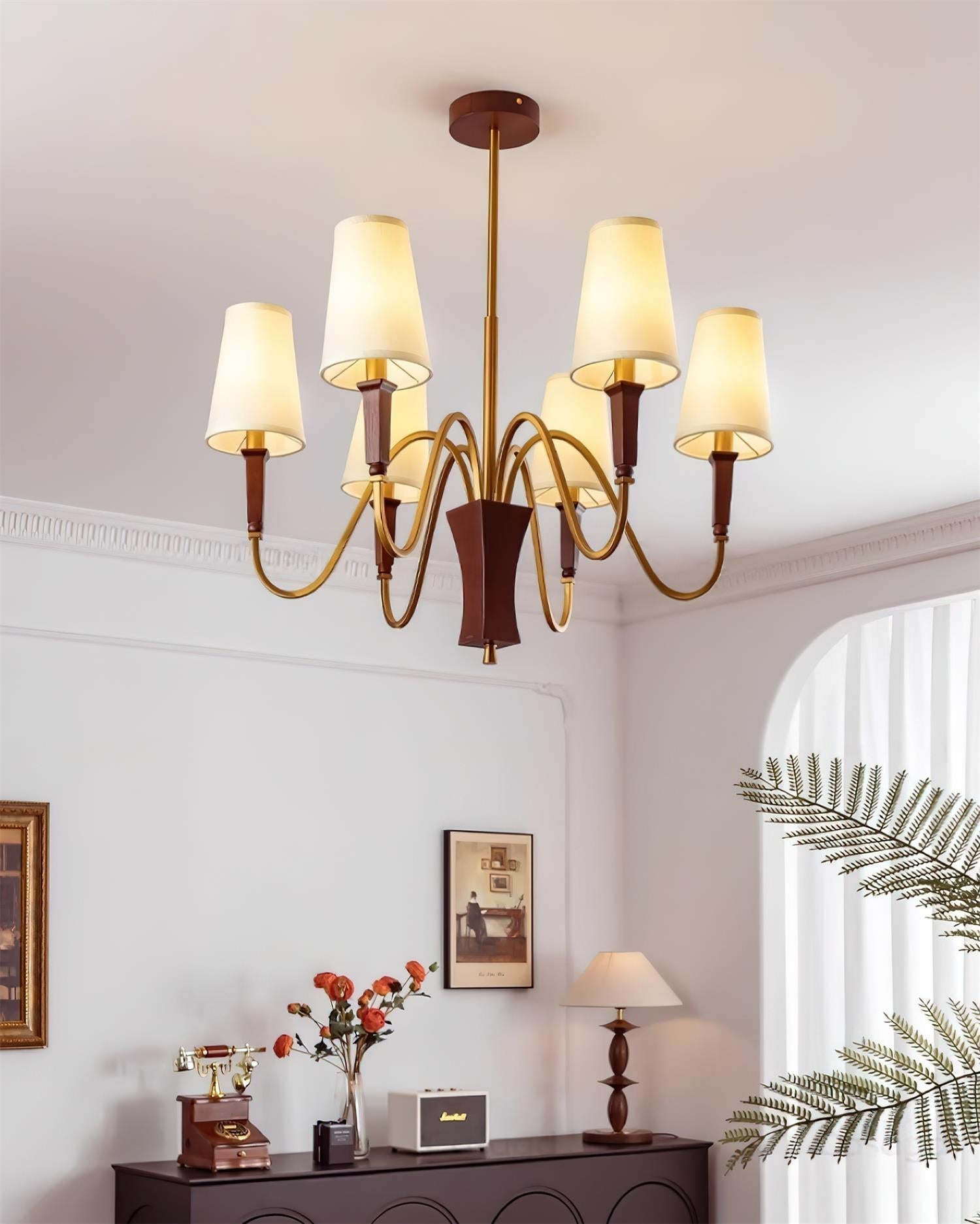 Gianna Chandelier Wave Gold Tapered - Letslighting