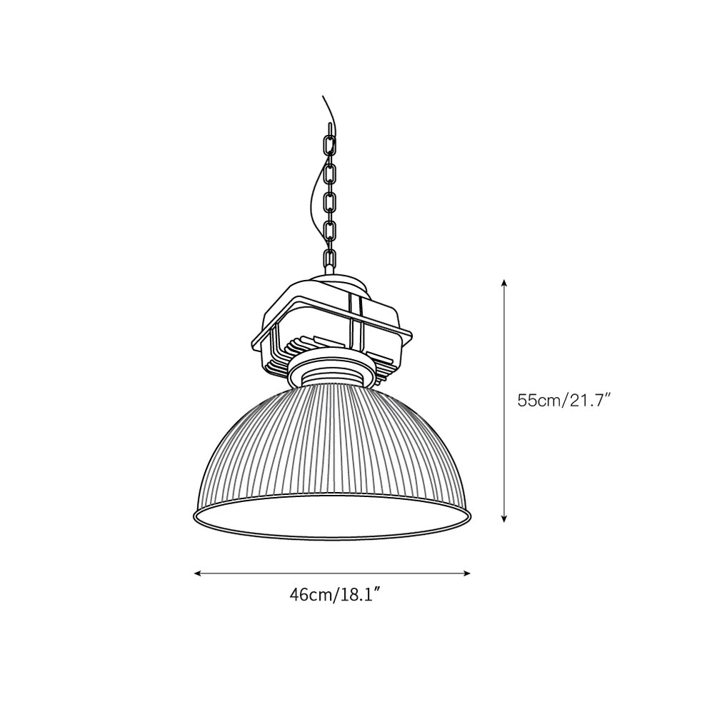 Vosilis Vintage Farmhouse Metal Glass Pendant Light - Lamp Copper
