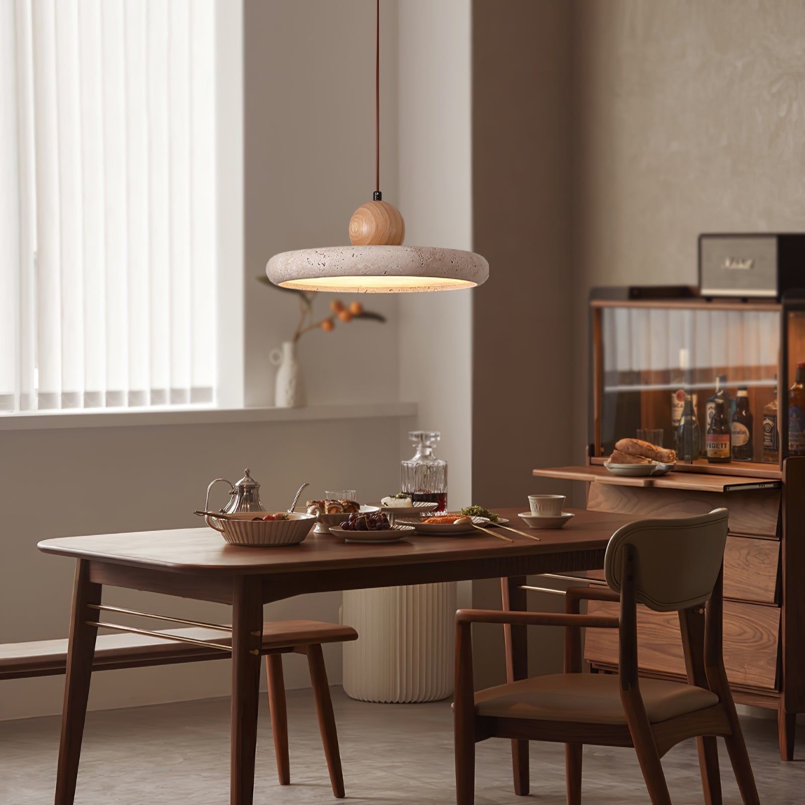Cephaor Minimalist Travertine Pendant Light - Letslighting