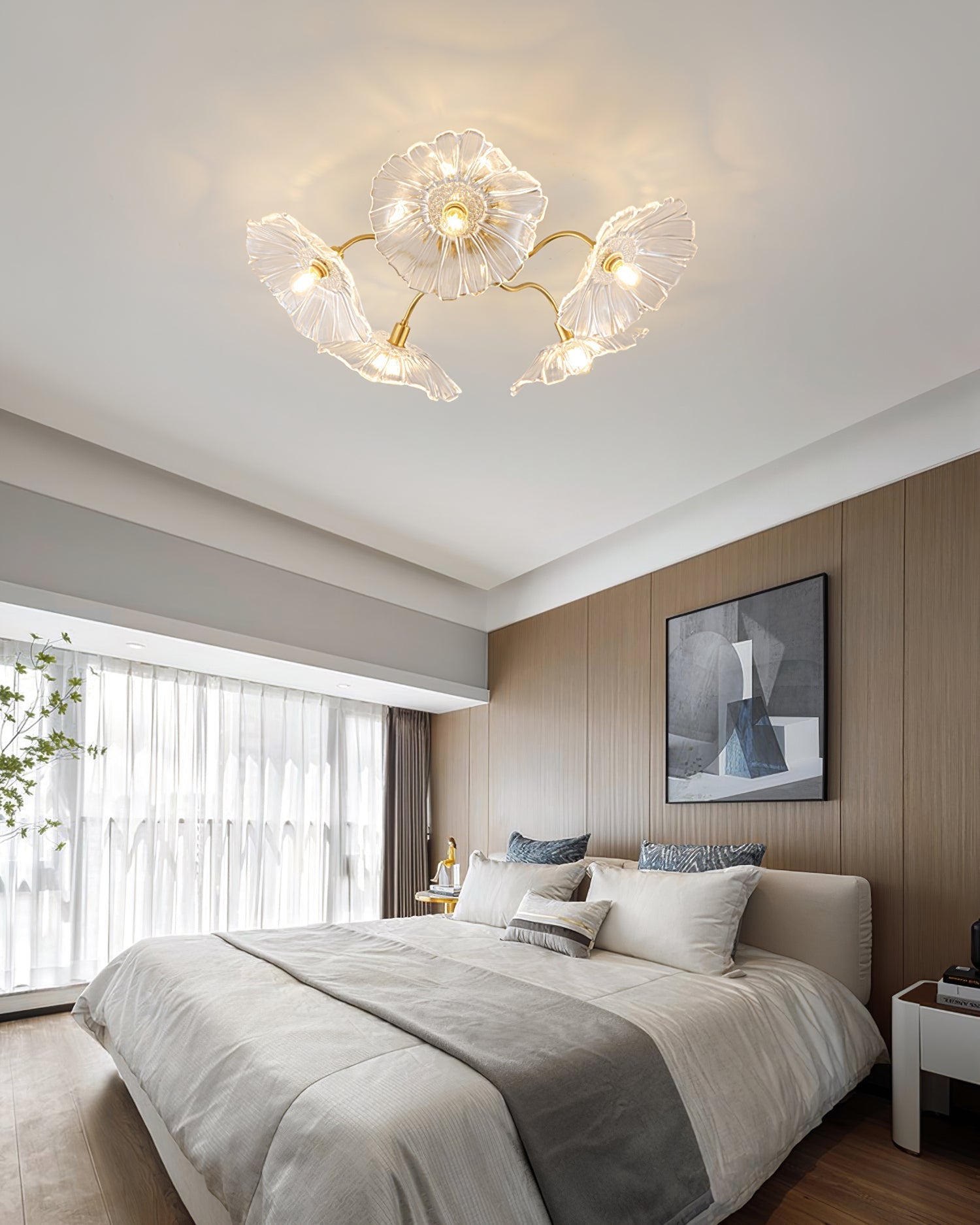 Lotus Leaf Glass Ceiling Lamp - Blowlighting