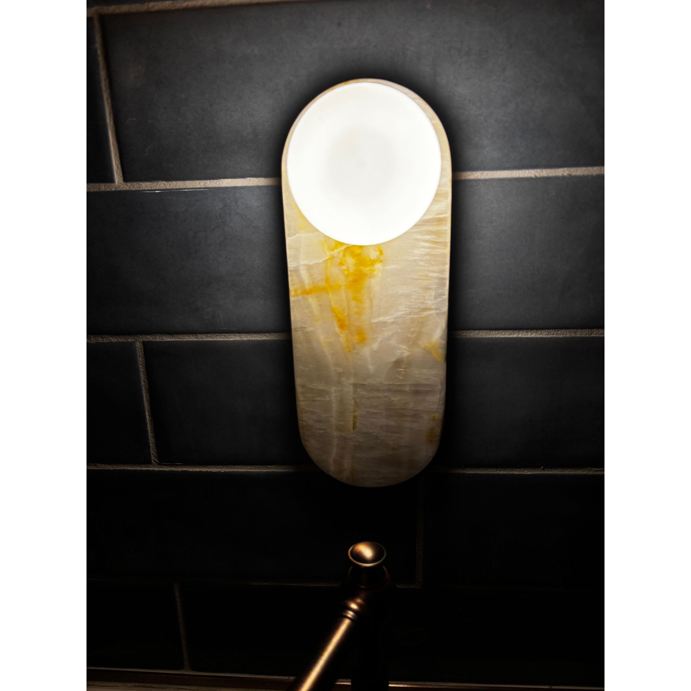 Syraeia Modern Minimalist Marble Jade Wall Lamp - Lamp Copper