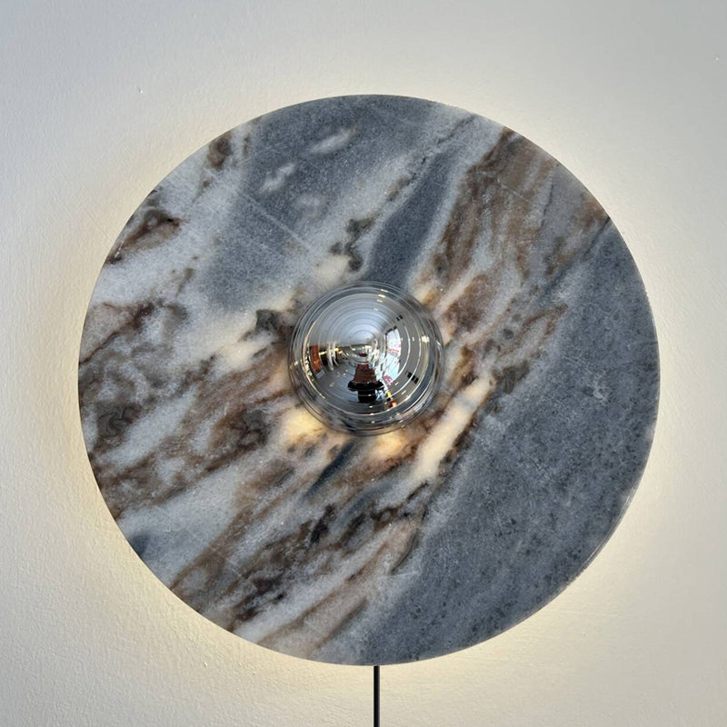 Mydorila Nordic Art Plug Marble Metal Wall Lamp - Lamp Copper