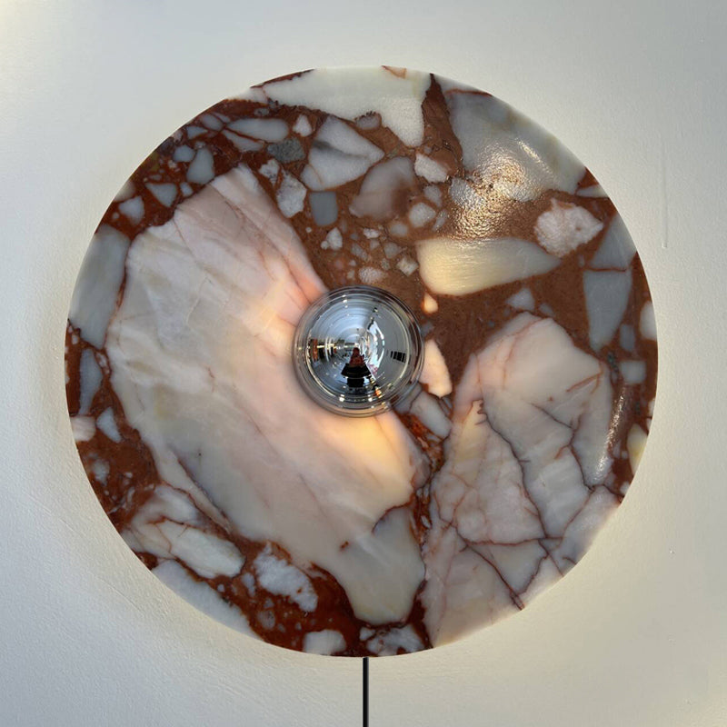 Mydorila Nordic Art Plug Marble Metal Wall Lamp - Lamp Copper