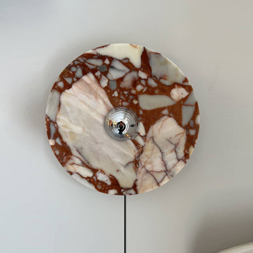 Mydorila Nordic Art Plug Marble Metal Wall Lamp - Lamp Copper