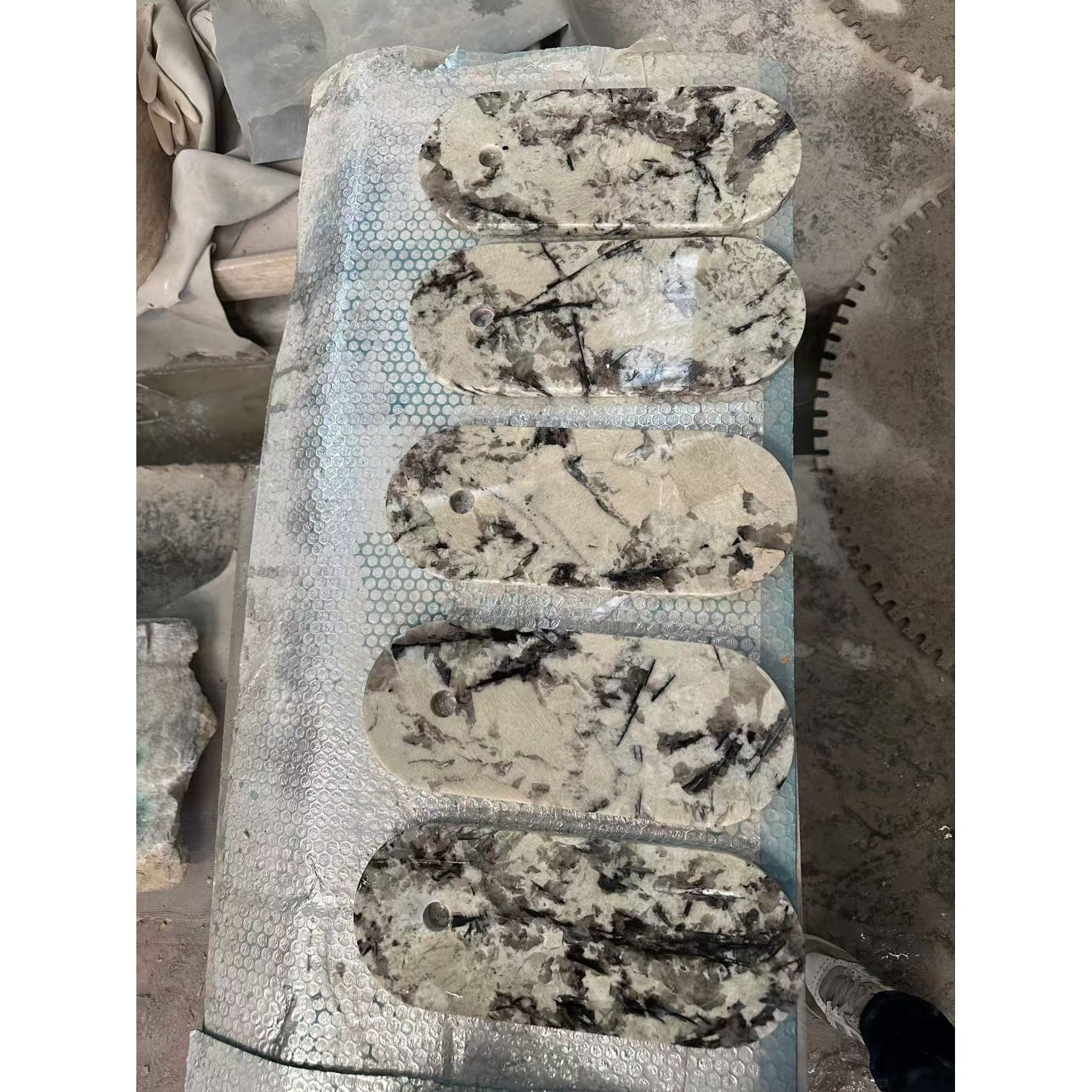 Lucie Premium Nordic Oval Marble Glass Wall Lamp - Lamp Copper