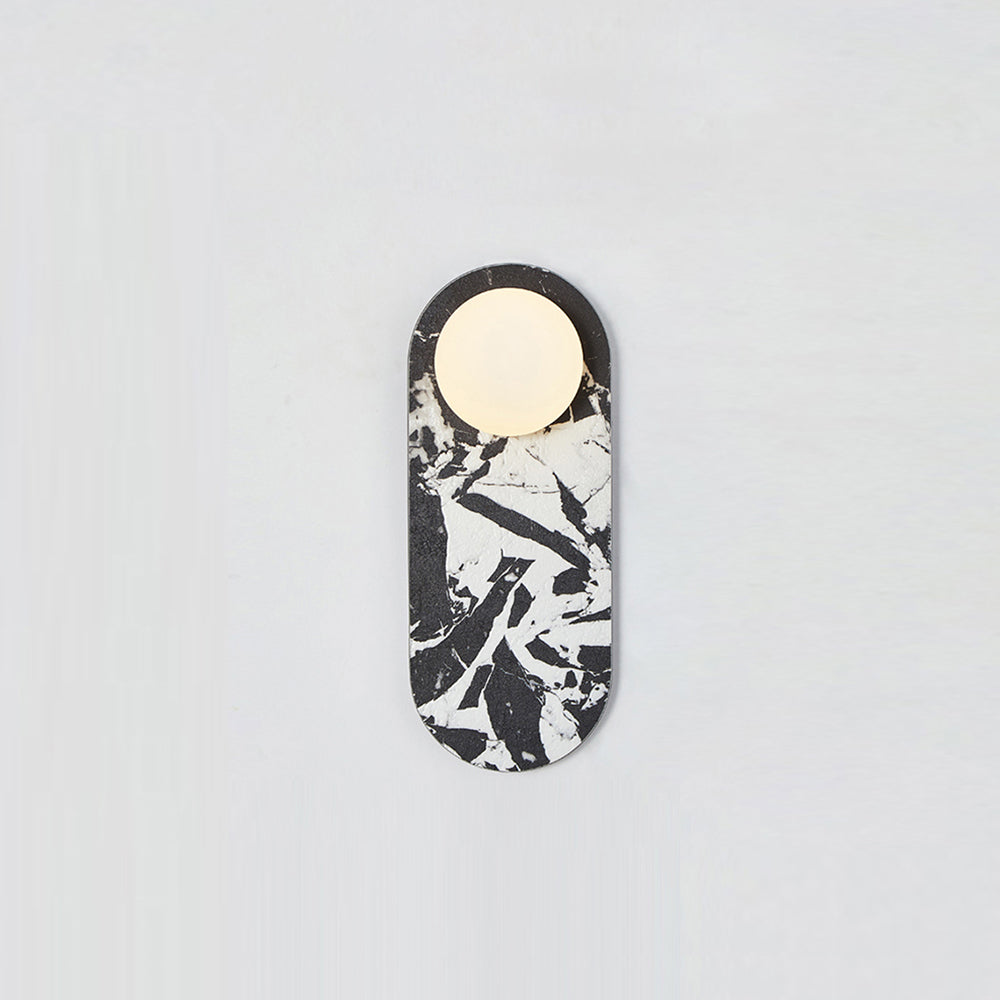 Lucie Premium Nordic Oval Marble Glass Wall Lamp - Lamp Copper