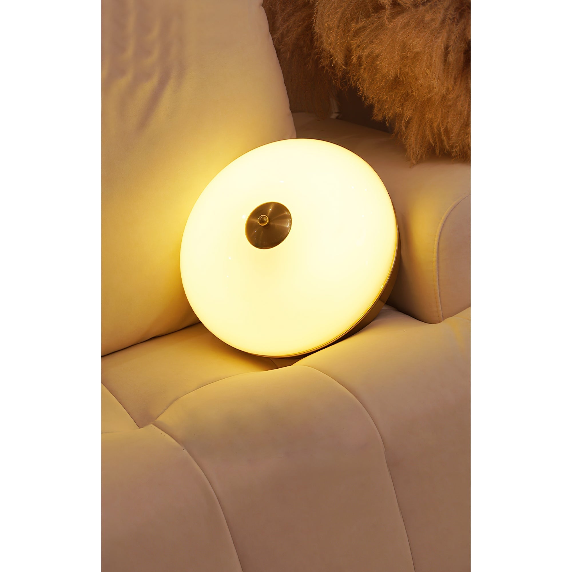 Vatalisra Modern Minimalist Round Metal Glass Ceiling Light - Lamp Copper