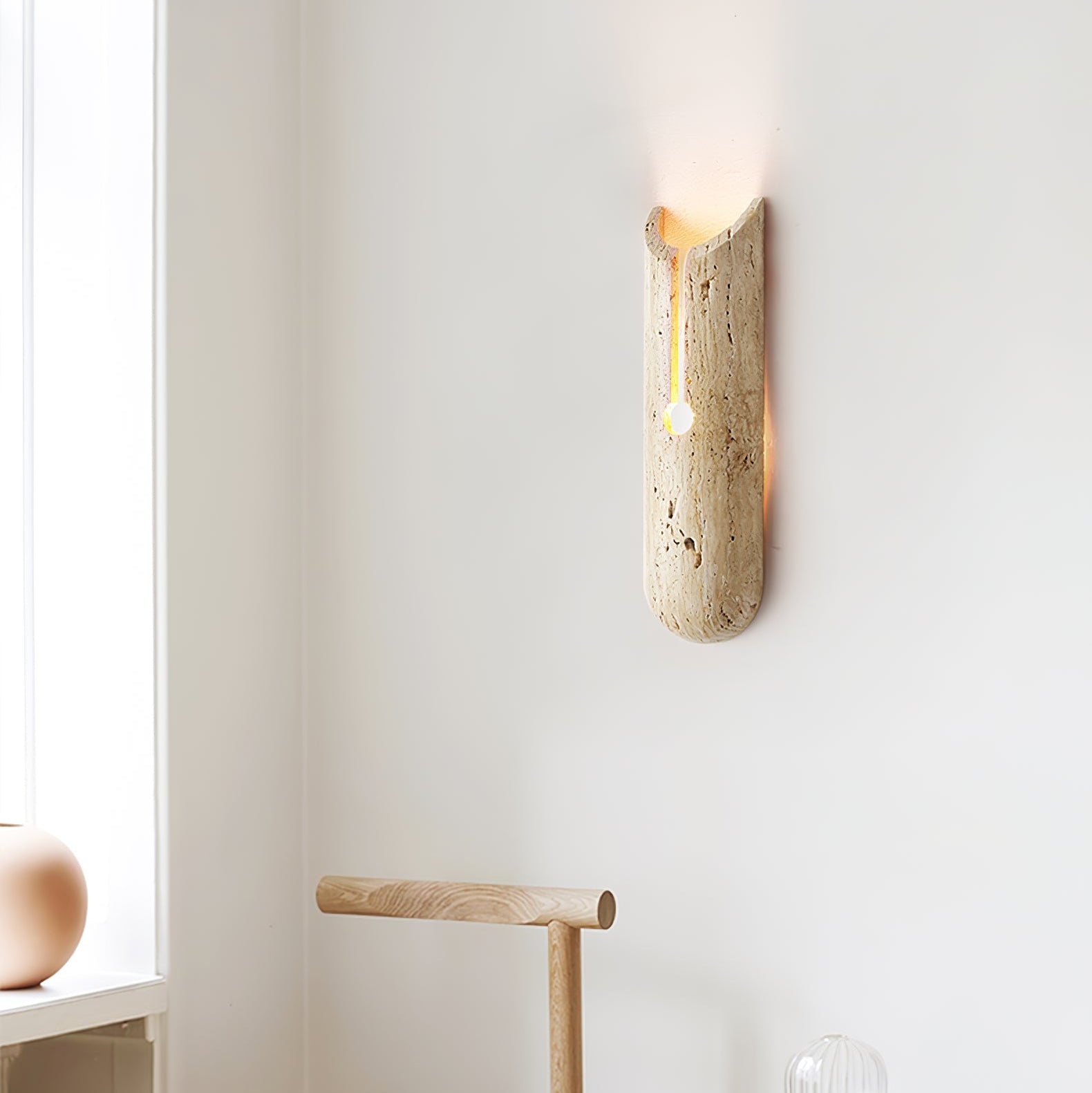 Elraeila Rustic Travertine Wall Light - Letslighting