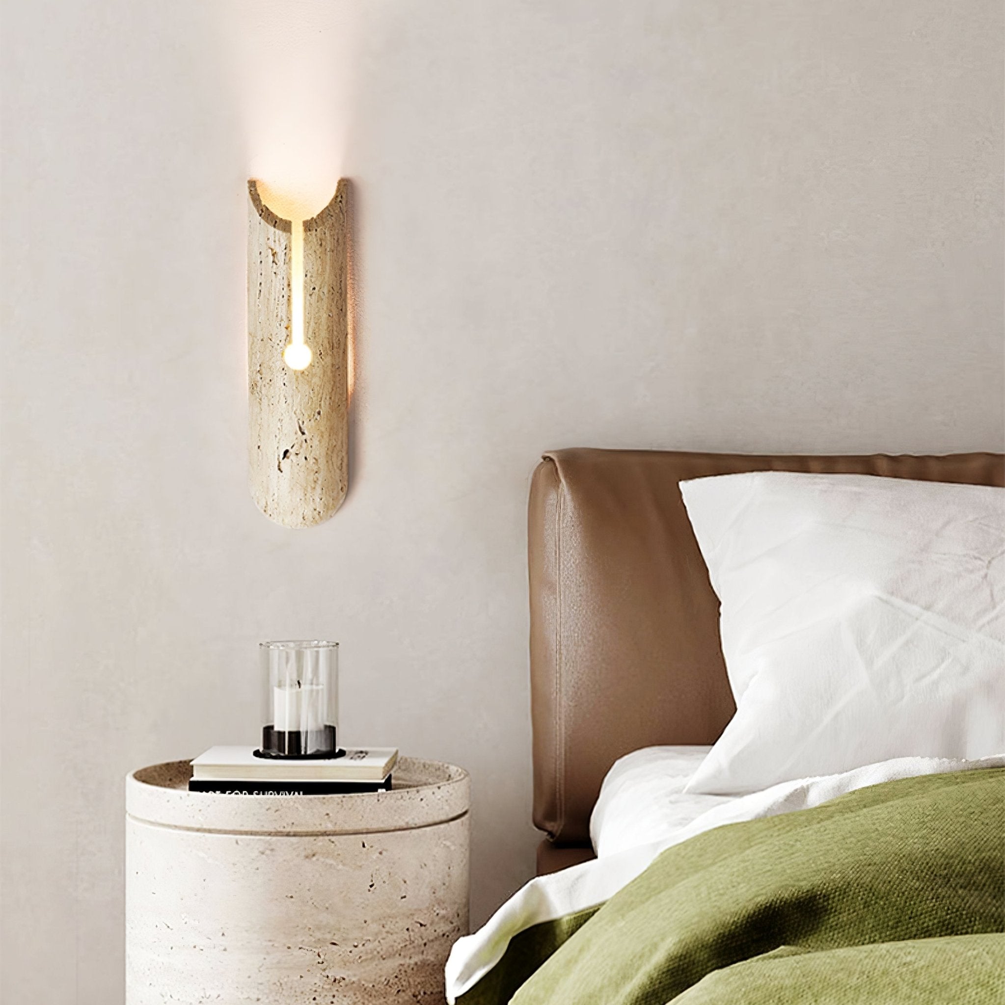 Elraeila Rustic Travertine Wall Light - Letslighting