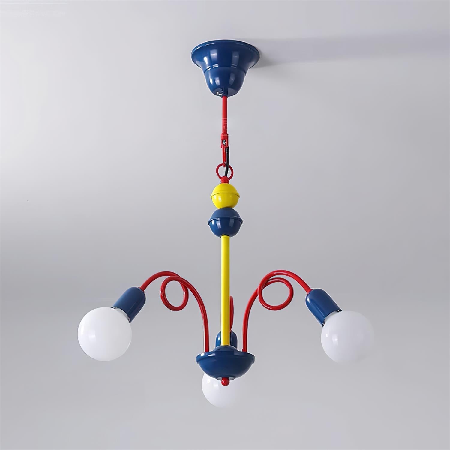 Luminosa Chandelier Red Blue Playful Joy - Letslighting