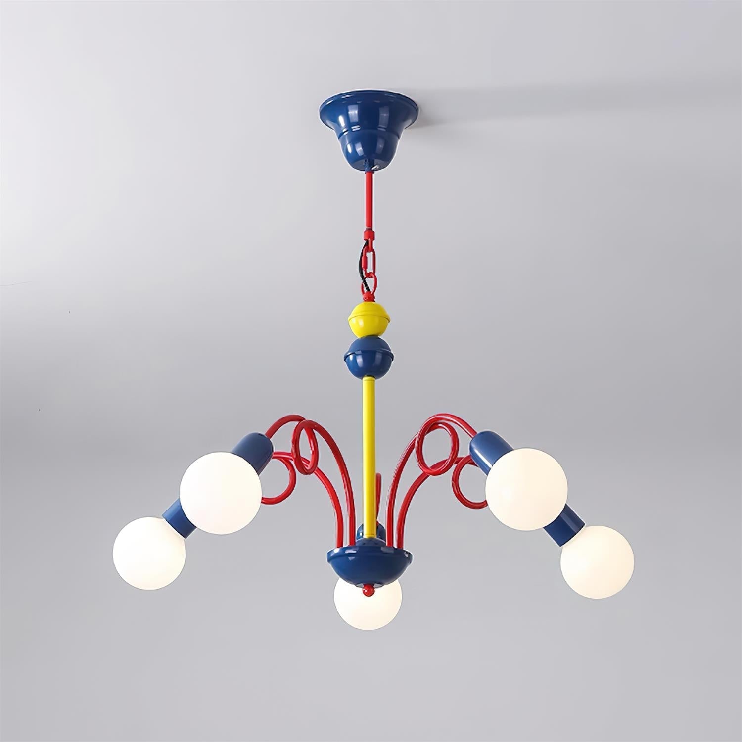 Luminosa Chandelier Red Blue Playful Joy - Letslighting