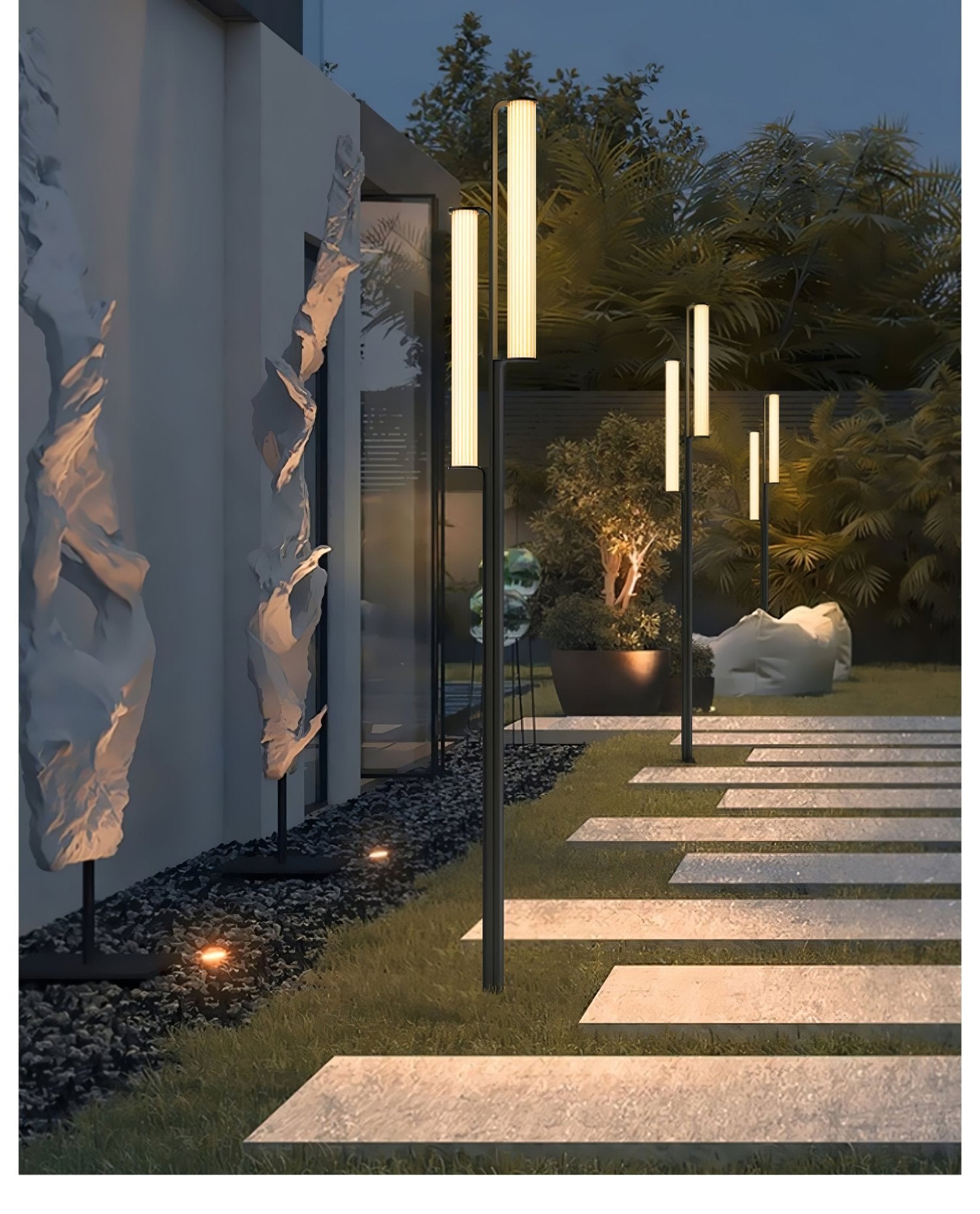 Lumo Arc Art LED Acier Inoxydable Lampe Extérieure sur Pied