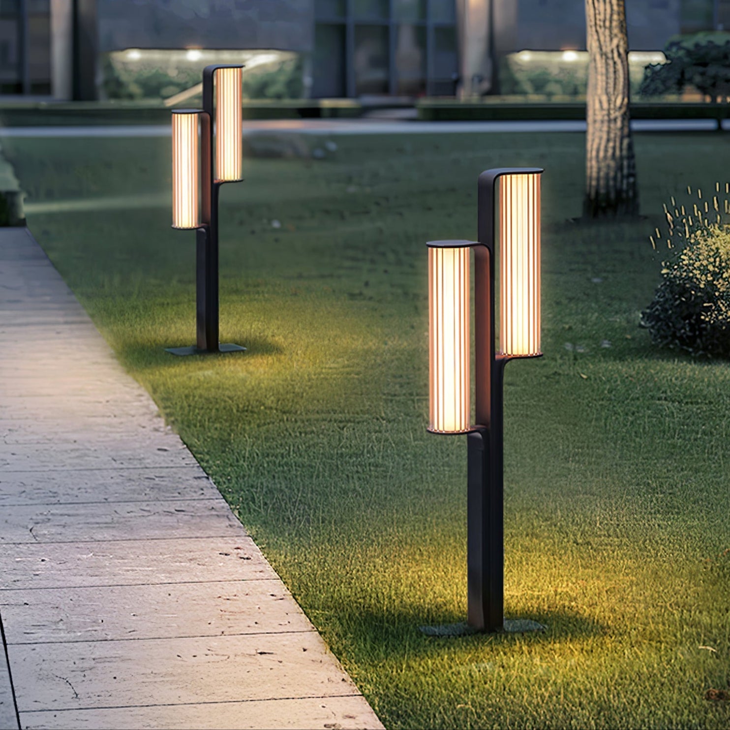 Lumo Arc Duo Acier Inoxydable Lampe Extérieure