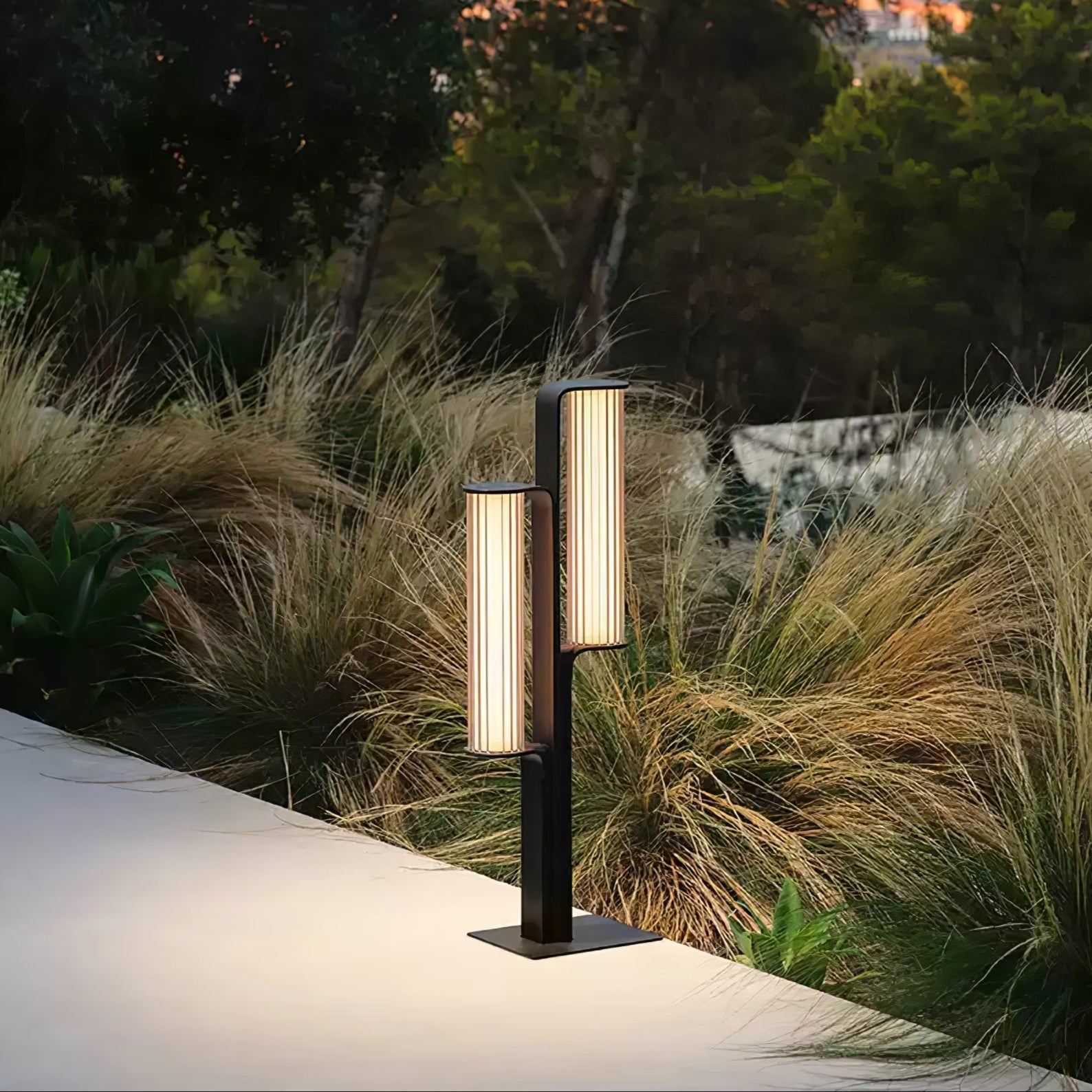 Lumo Arc Duo Acier Inoxydable Lampe Extérieure