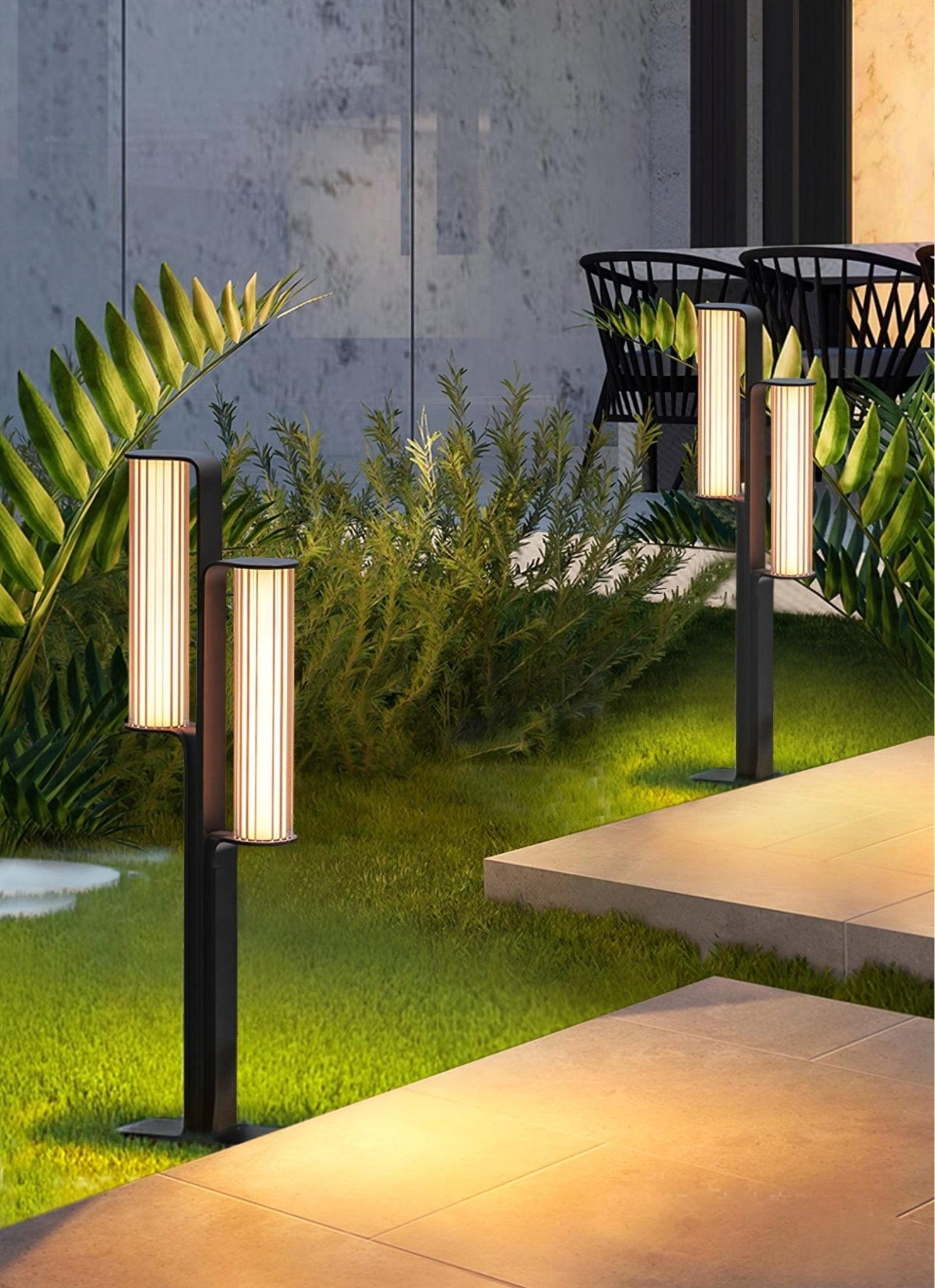 Lumo Arc Duo Acier Inoxydable Lampe Extérieure