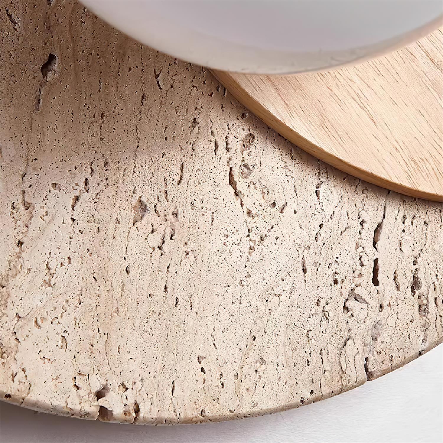 Zelirir Dual-Disc Travertine Wall Light - Letslighting