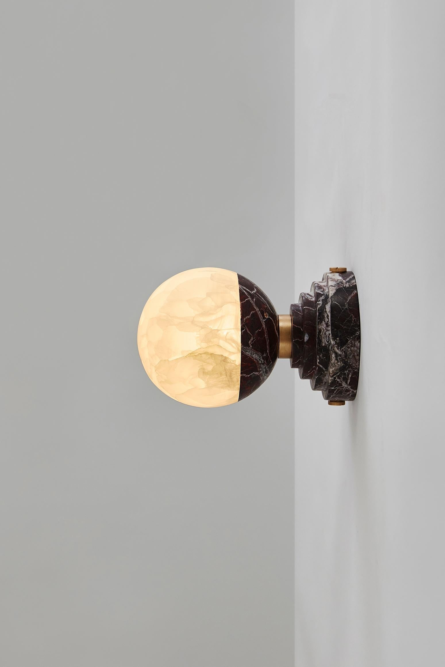 Nythee Modern Minimalist Brass Marble Wall Lamp - Lamp Copper
