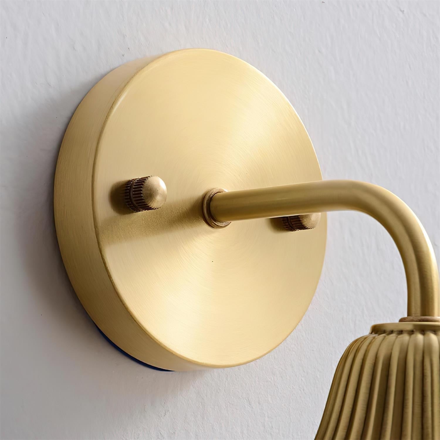 Lunara Wall Lamp with Hammered Glass Shade - Letslighting