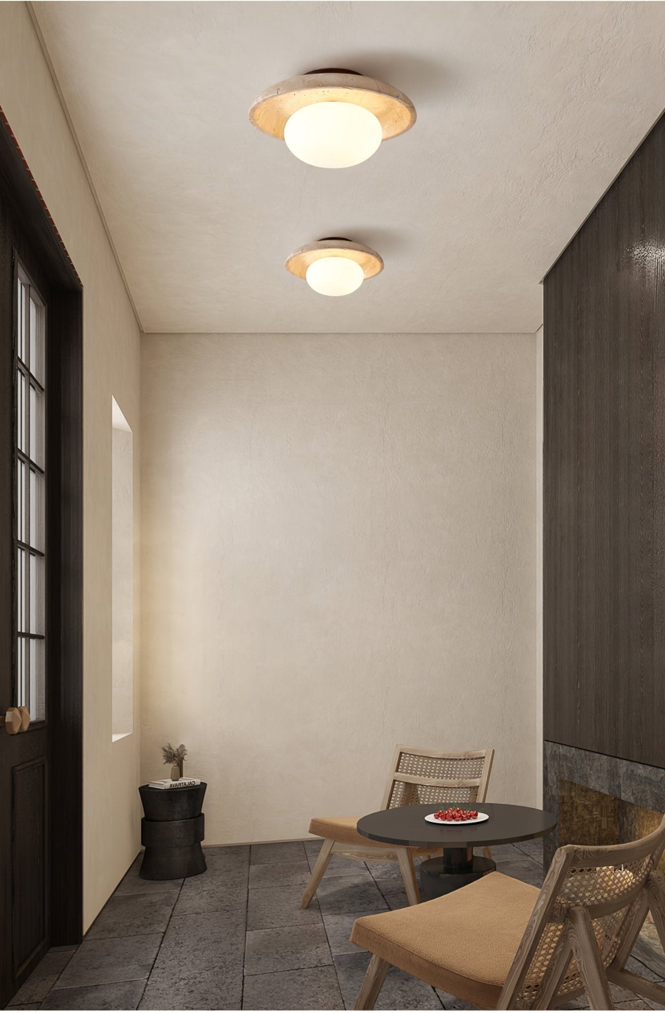 Cataliel Minimalist Travertine Ceiling Light - Letslighting