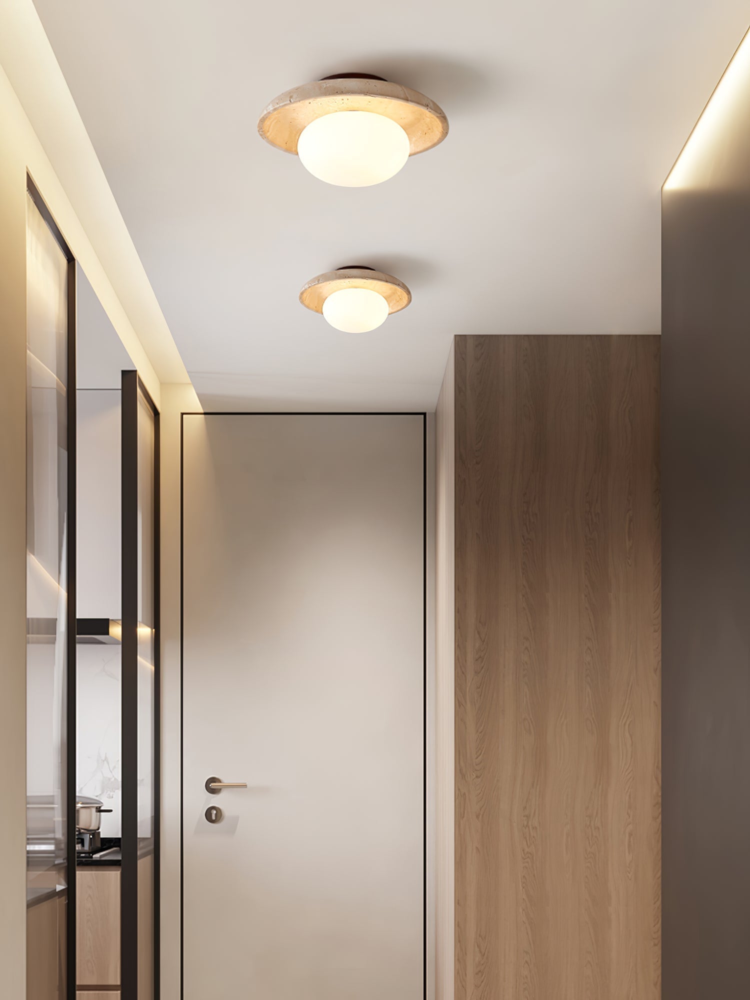Cataliel Minimalist Travertine Ceiling Light - Letslighting