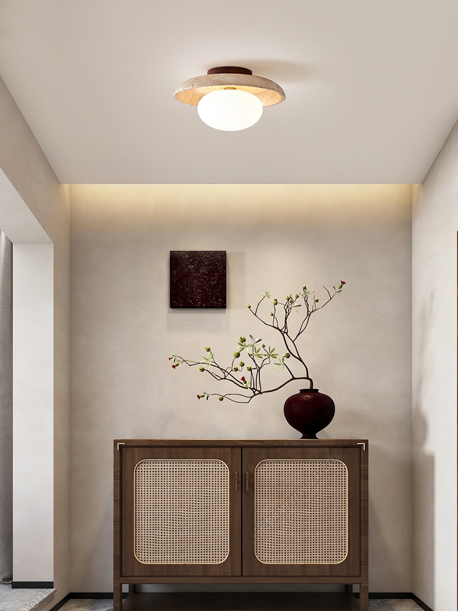 Cataliel Minimalist Travertine Ceiling Light - Letslighting