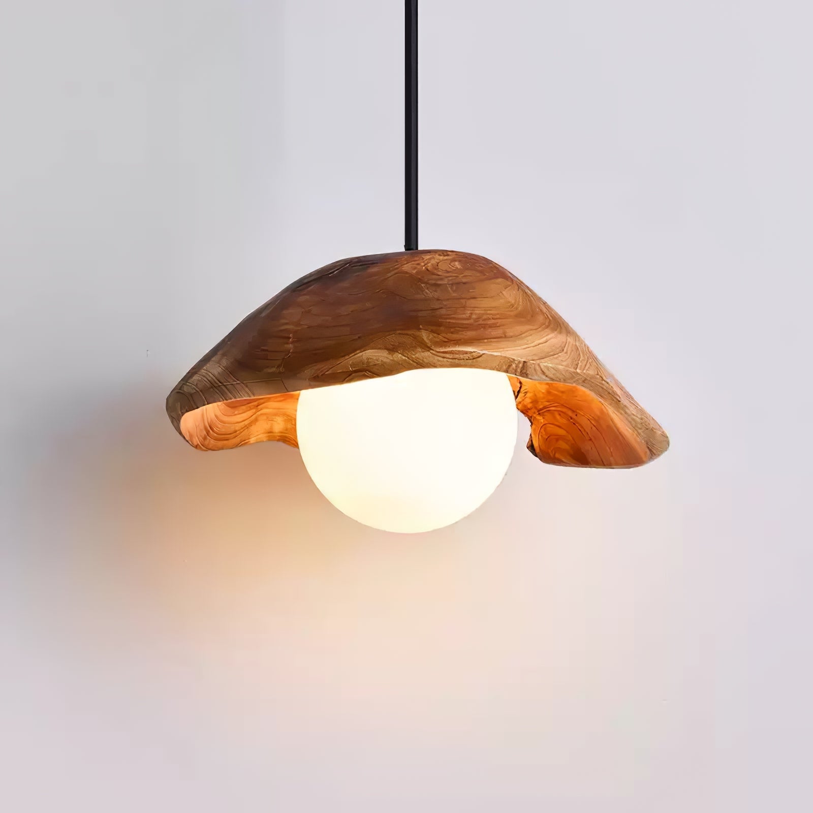 Lunawood Halo Bois Verre Suspension Lampe