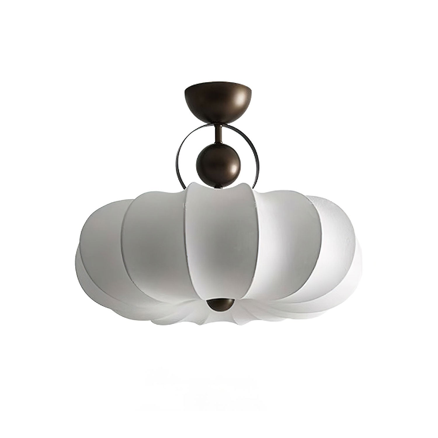 Yunshui Petal Fabric Bronze Pendant Light - Blowlighting