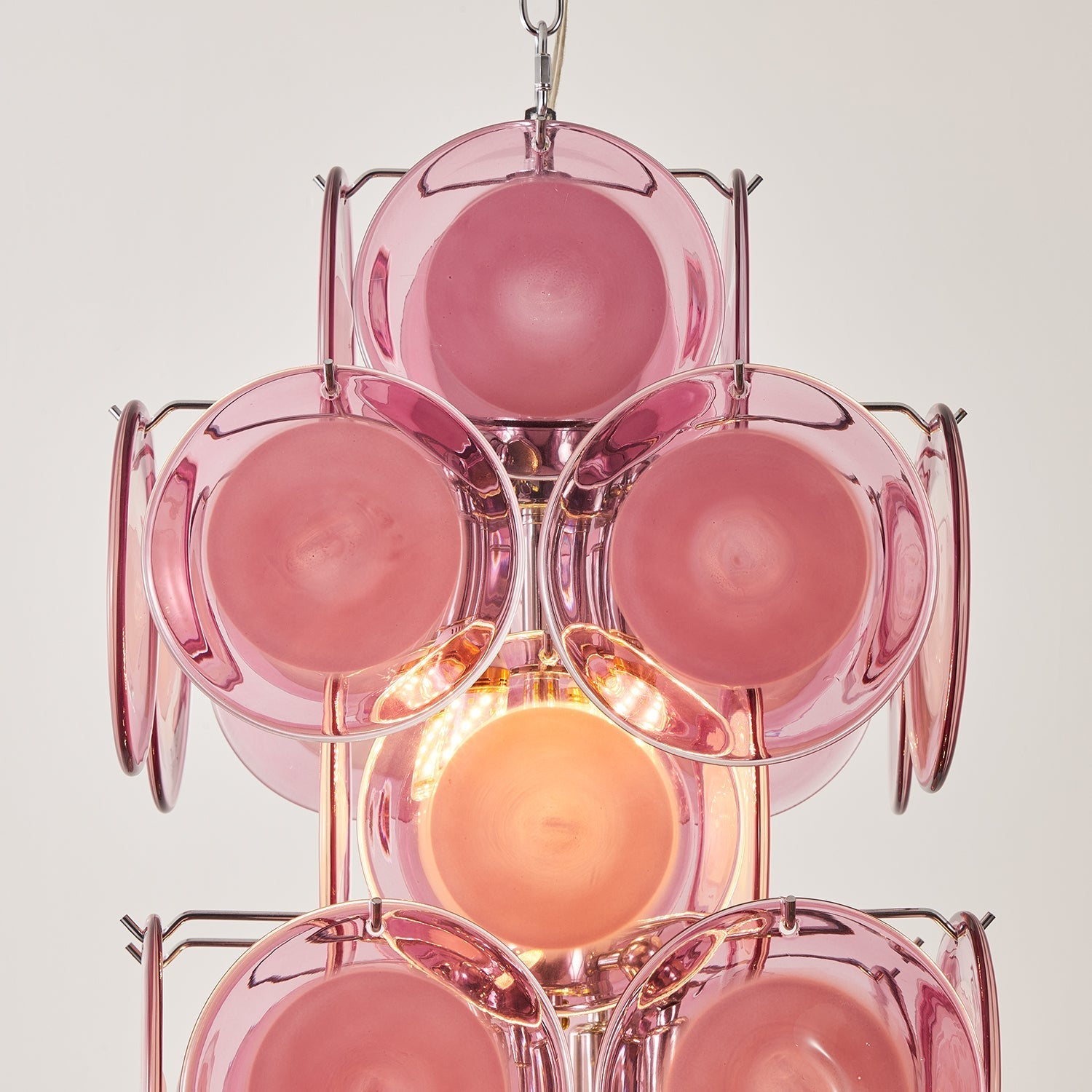 Luniva Pendant Lamp Rosy Glass Clusters - Letslighting