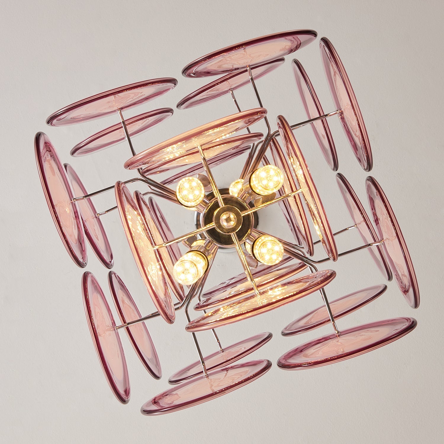 Luniva Pendant Lamp Rosy Glass Clusters - Letslighting