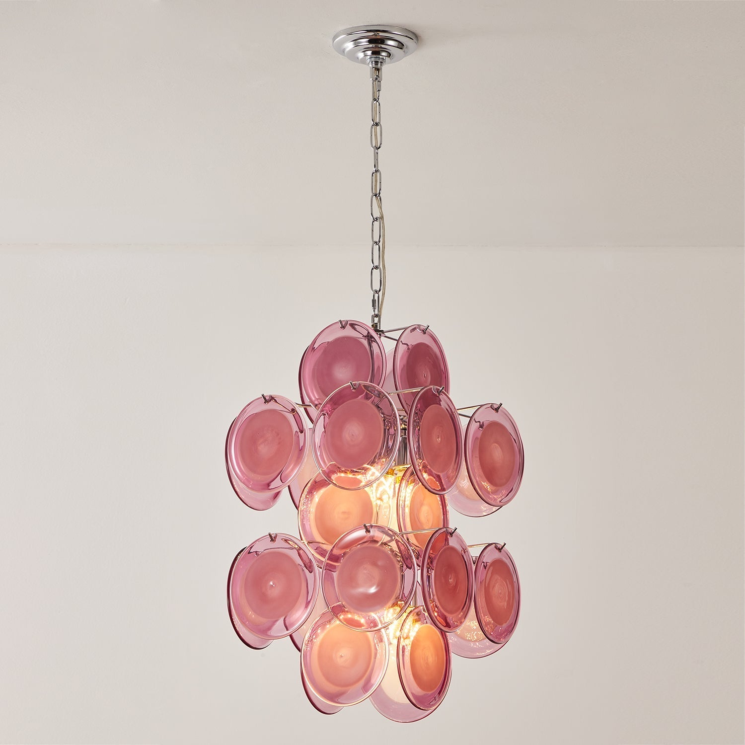 Luniva Pendant Lamp Rosy Glass Clusters - Letslighting