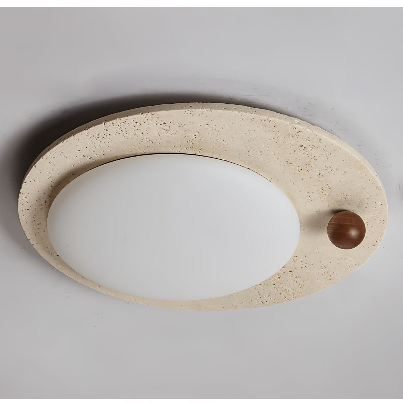 Circular Travertine Ceiling Light - Letslighting