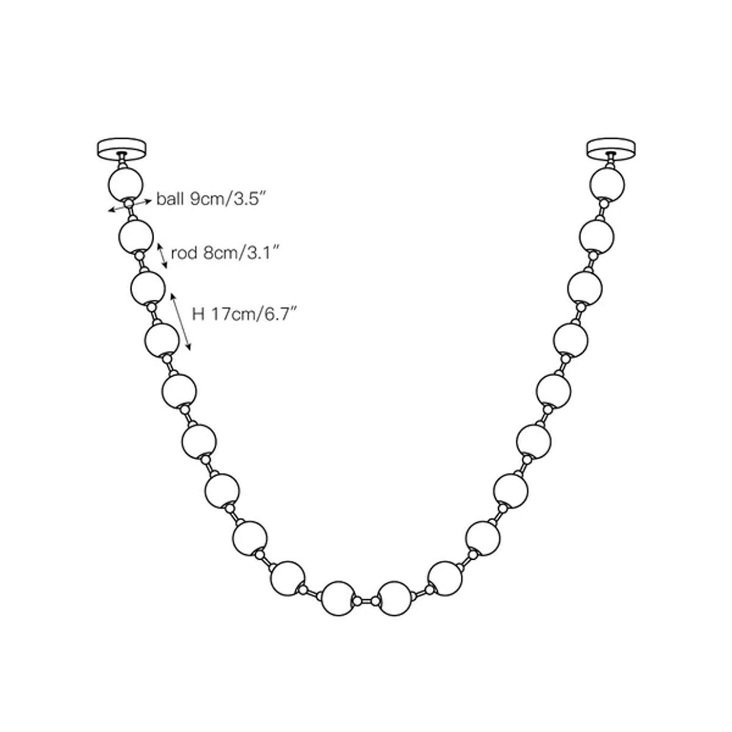 Strand Collier Aluminium Acrylique Lustre