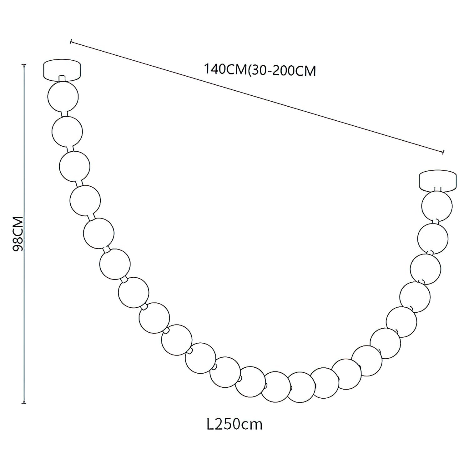 Strand Collier Aluminium Acrylique Lustre