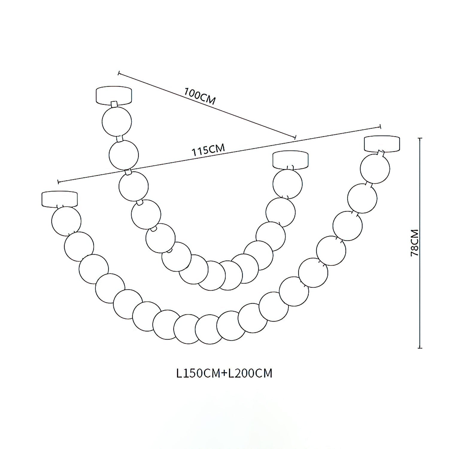 Strand Collier Aluminium Acrylique Lustre