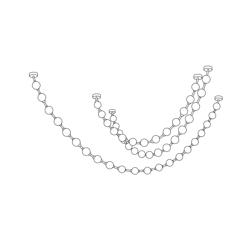 Strand Collier Aluminium Acrylique Lustre